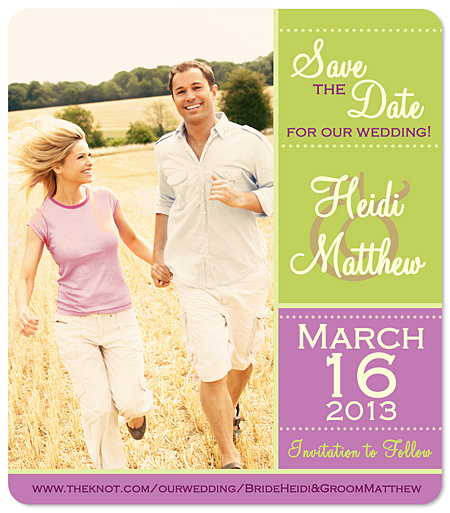 "2-Tone Vertical" Save the Date Magnet